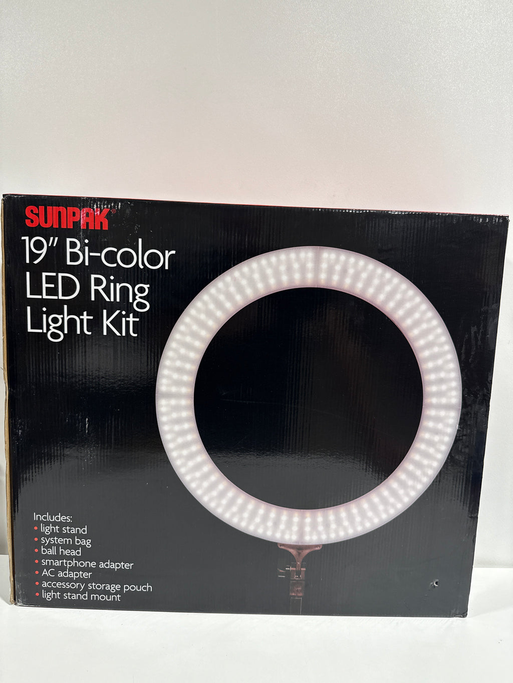 Sunpak - LED 448 19’’ Bi-Color Ring Light Kit - Black - *Cameras Camcorders & Drones