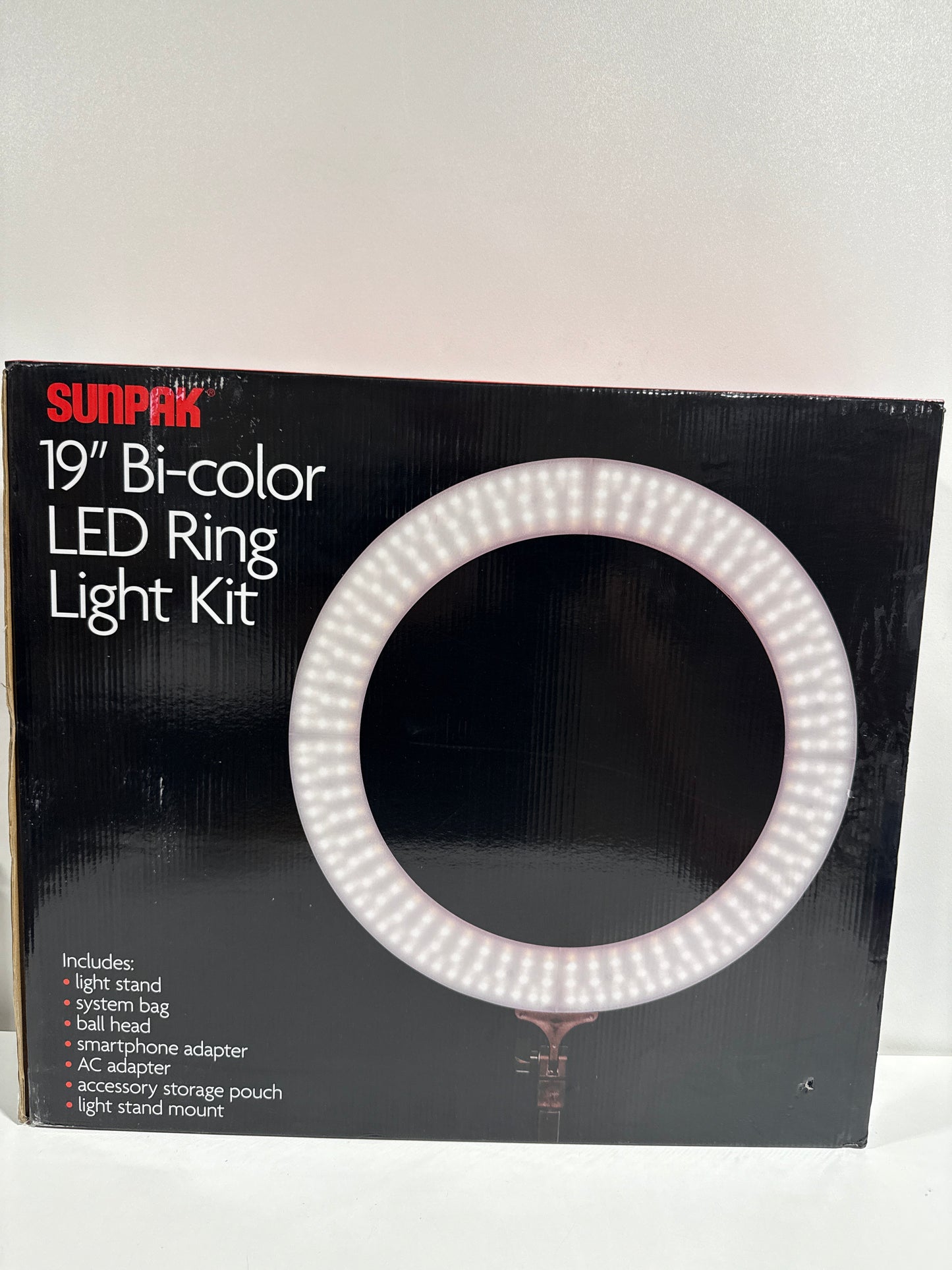 Sunpak - LED 448 19" Bi-Color Ring Light Kit - Black