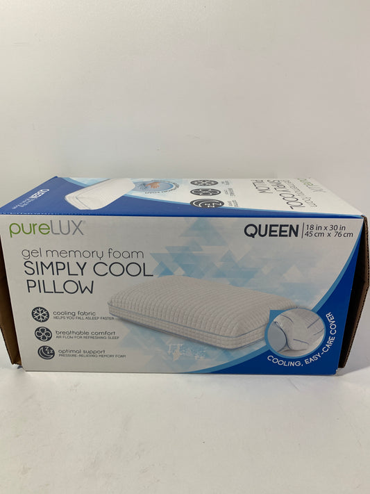 PreLUX Simply Cool Gel Memory Foam Pillow Queen 18 X 30 Medium Memory Foam