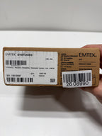 EMTEK Square Rosette Privacy Set with Matching Finish Dumont Lever - 5210DTLHUS15 - Left Handed (LH) - Satin Nickel (US15)