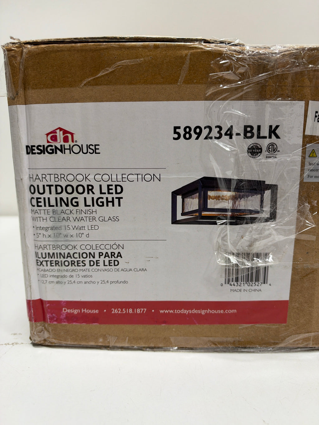 Design House 589234 Hartbrook 10" Wide Integrated LED