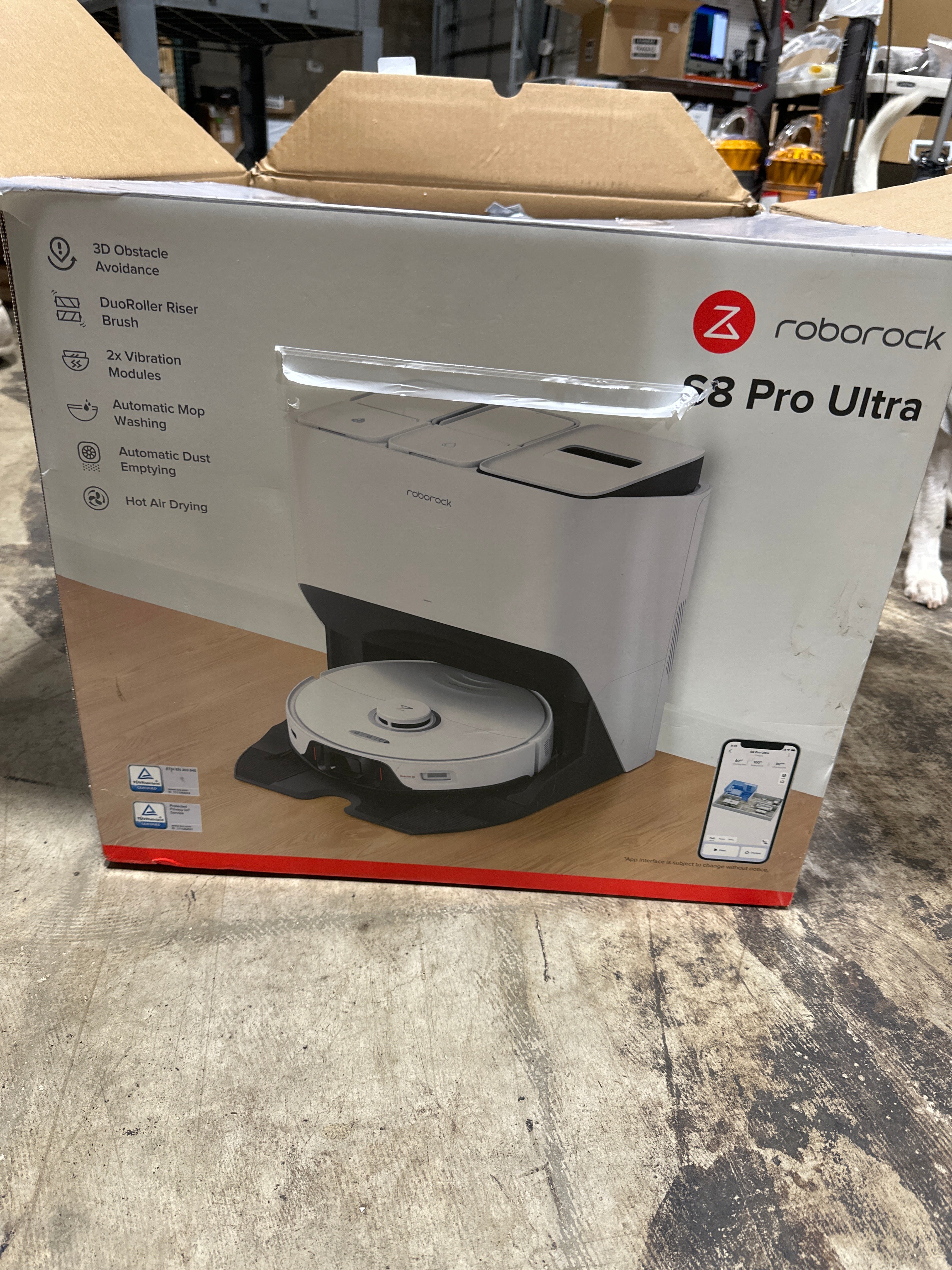 Used Roborock S8 Pro Ultra Robot Vacuum with RockDock Ultra - White - *Vacuums & Carpet Cleaners