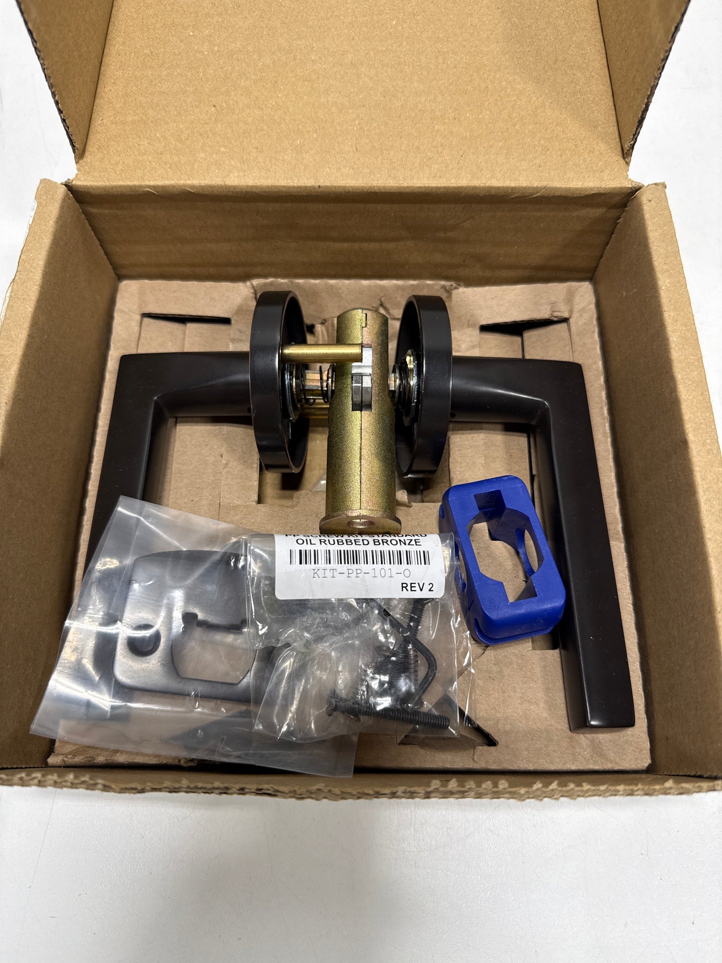 Emtek Passage Set Disk Rosette Helios Lever Oil Rubbed Bronze LH - *Tools Hardware & Misc