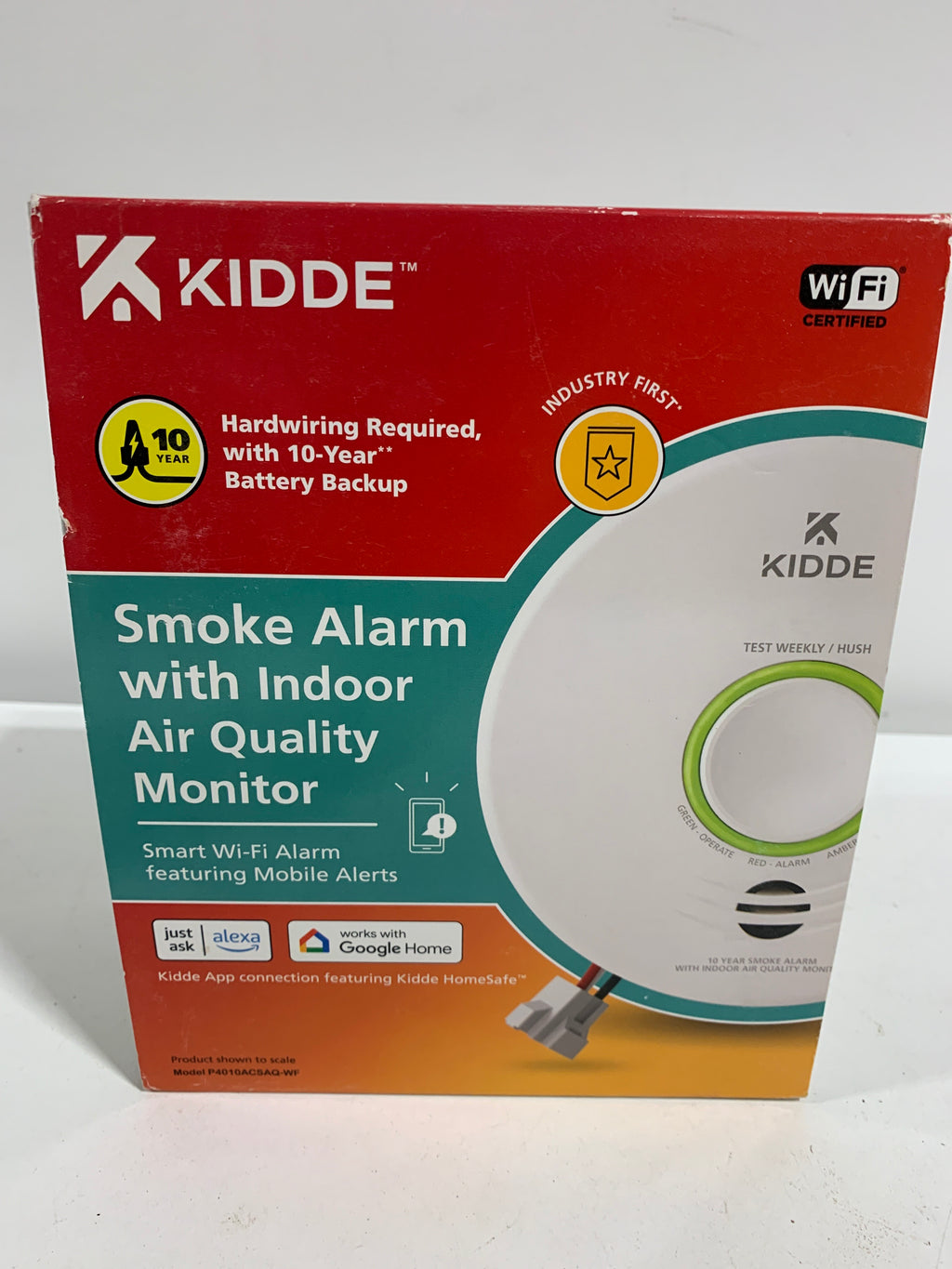 Smart Hardwired Wi-Fi Enabled Smoke Detector and Indoor Air Quality Monitor Photoelectric Sensor 21032069 - *Smart Home