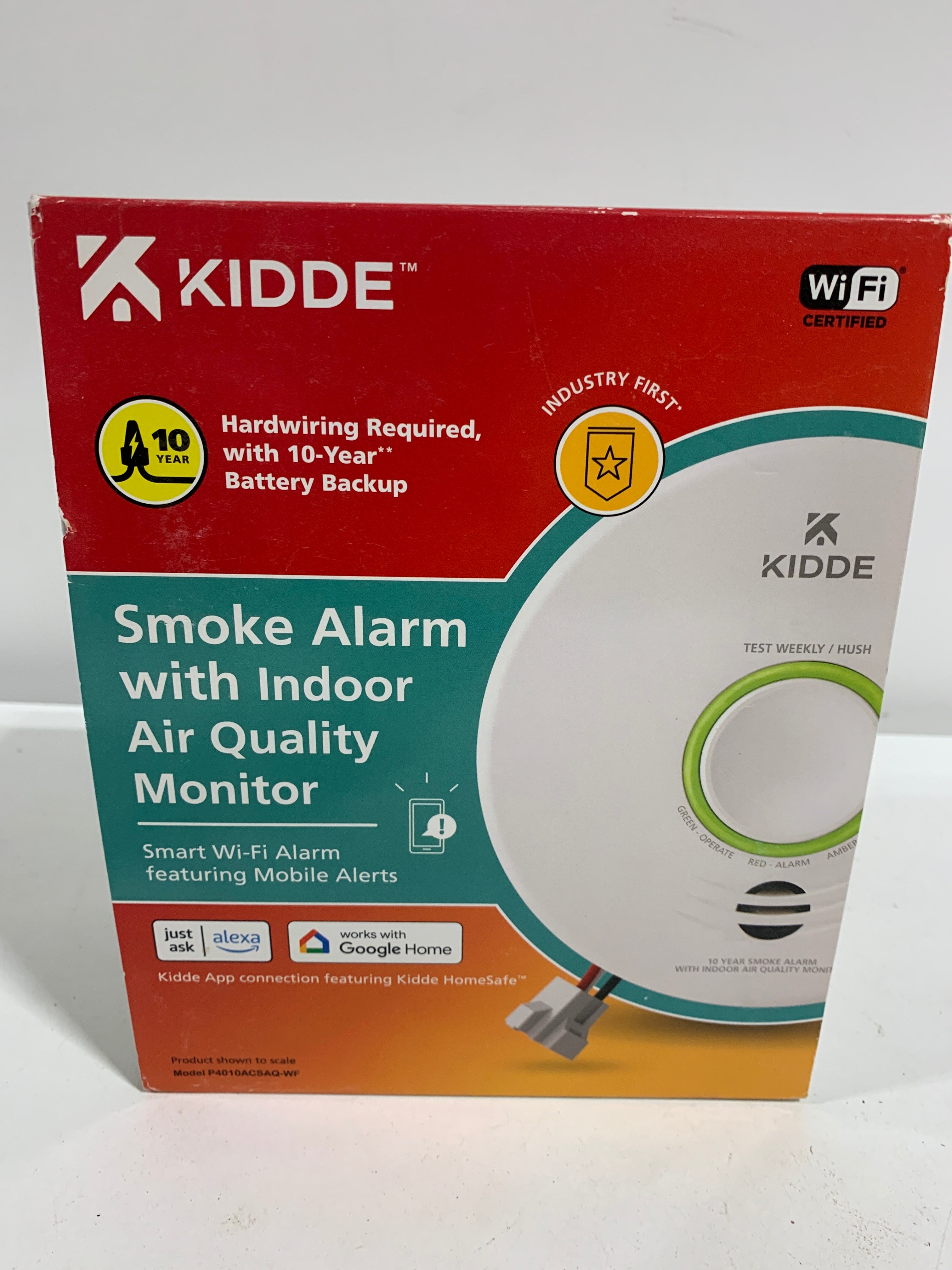 Smart Hardwired Wi-Fi Enabled Smoke Detector and Indoor Air Quality Monitor Photoelectric Sensor 21032069 - *Smart Home
