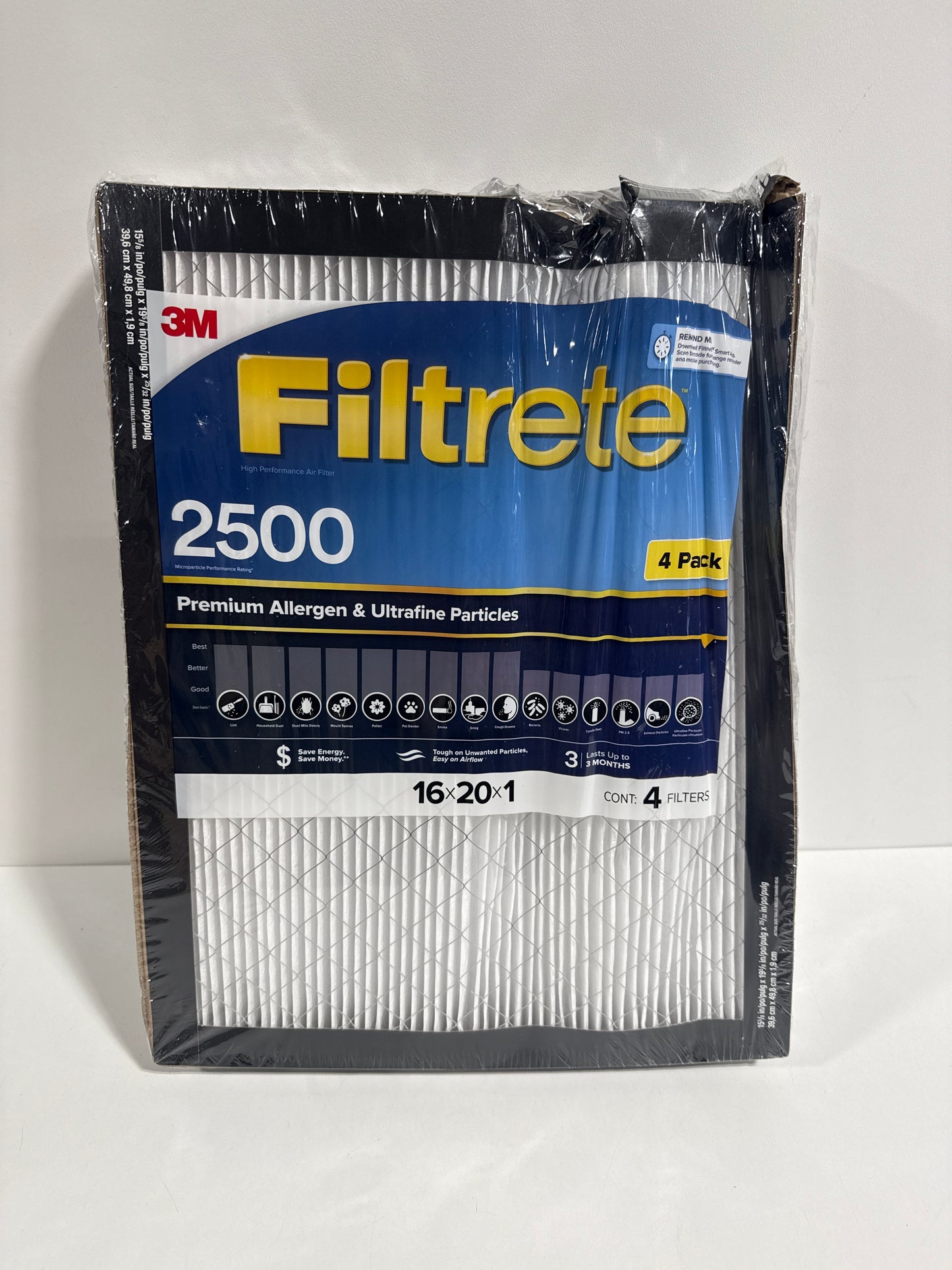 See Desc 3M Filtrete 16x20x1 Air Filter 4 Pack