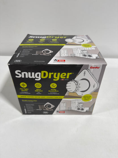 Gardus SnugDryer Space-Saving Dryer Vent Connection Kit, Only For New Construction/Remodeling