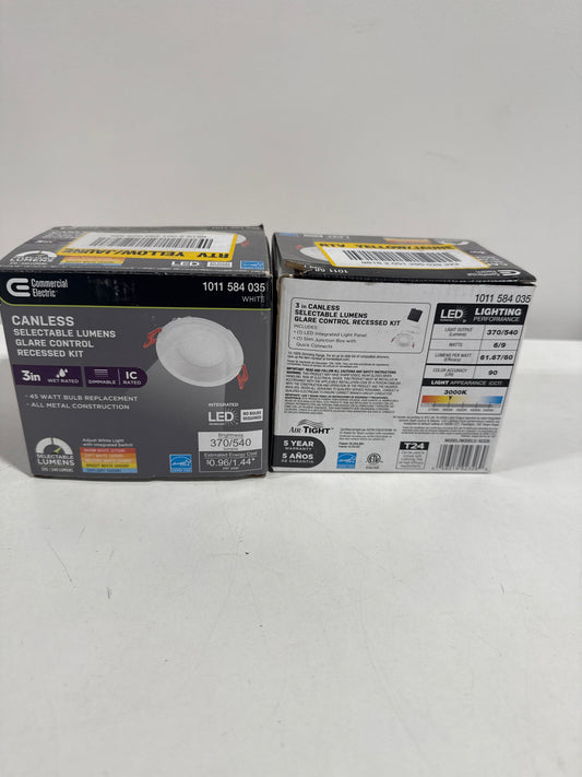 2 Premium Series 3 in. LED, 2-Level Lumen Select, Baffle Canless Recessed Light, Adjustable CCT