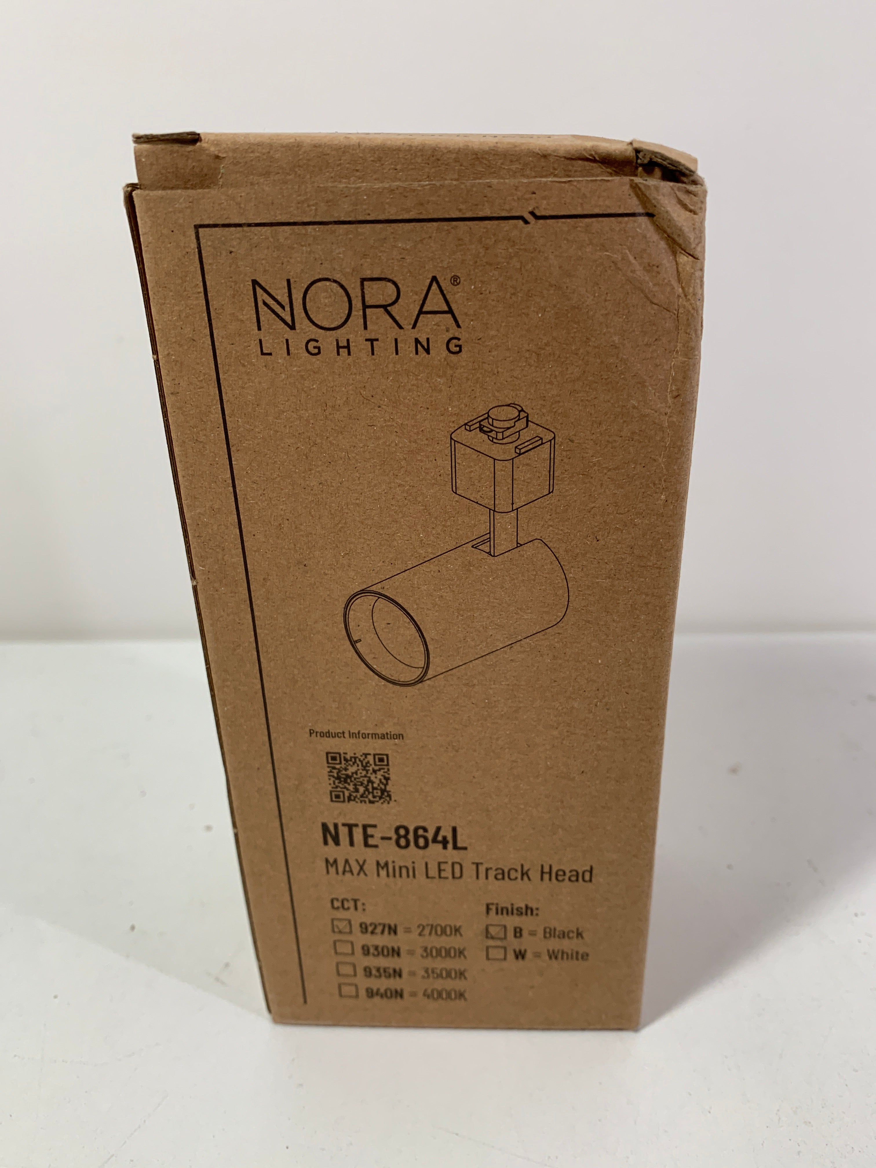 Nora MAX Mini Black LED 2700K Narrow Flood Optic Track Head - *Lighting & Electrical