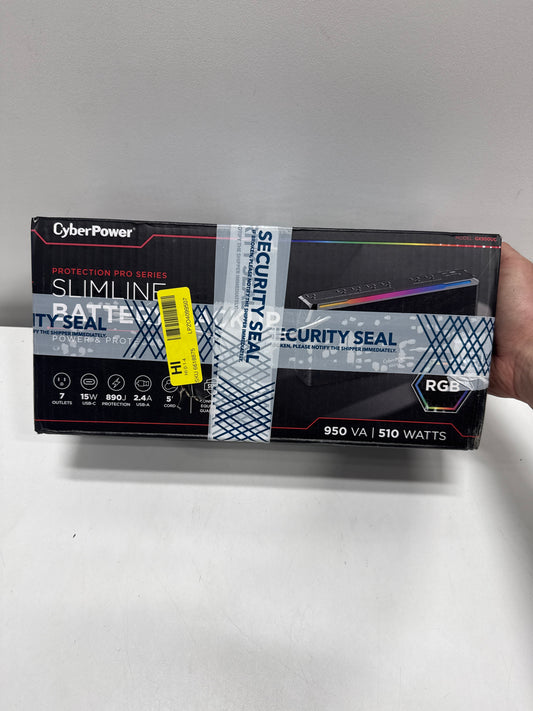 CyberPower 7-Outlet Ups Surge Protector with USB Ports and Rgb Lighting - Black