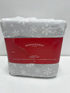 Queen Christmas Flannel Sheet Set Gray Snowflake - Wondershop - *Bedding