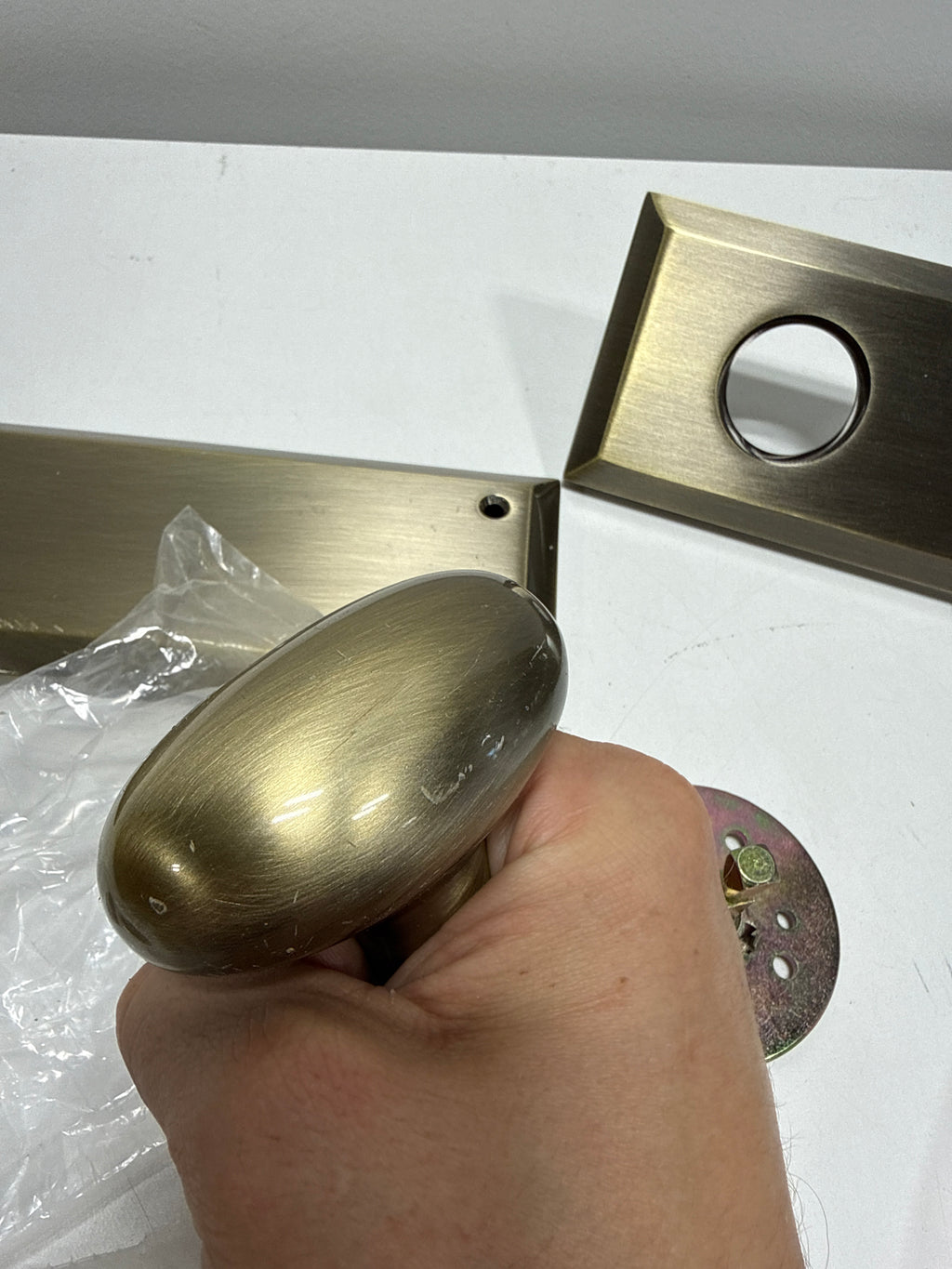 Scratch Missing Part Baldwin Hardware 6403.050.FD Handle Set