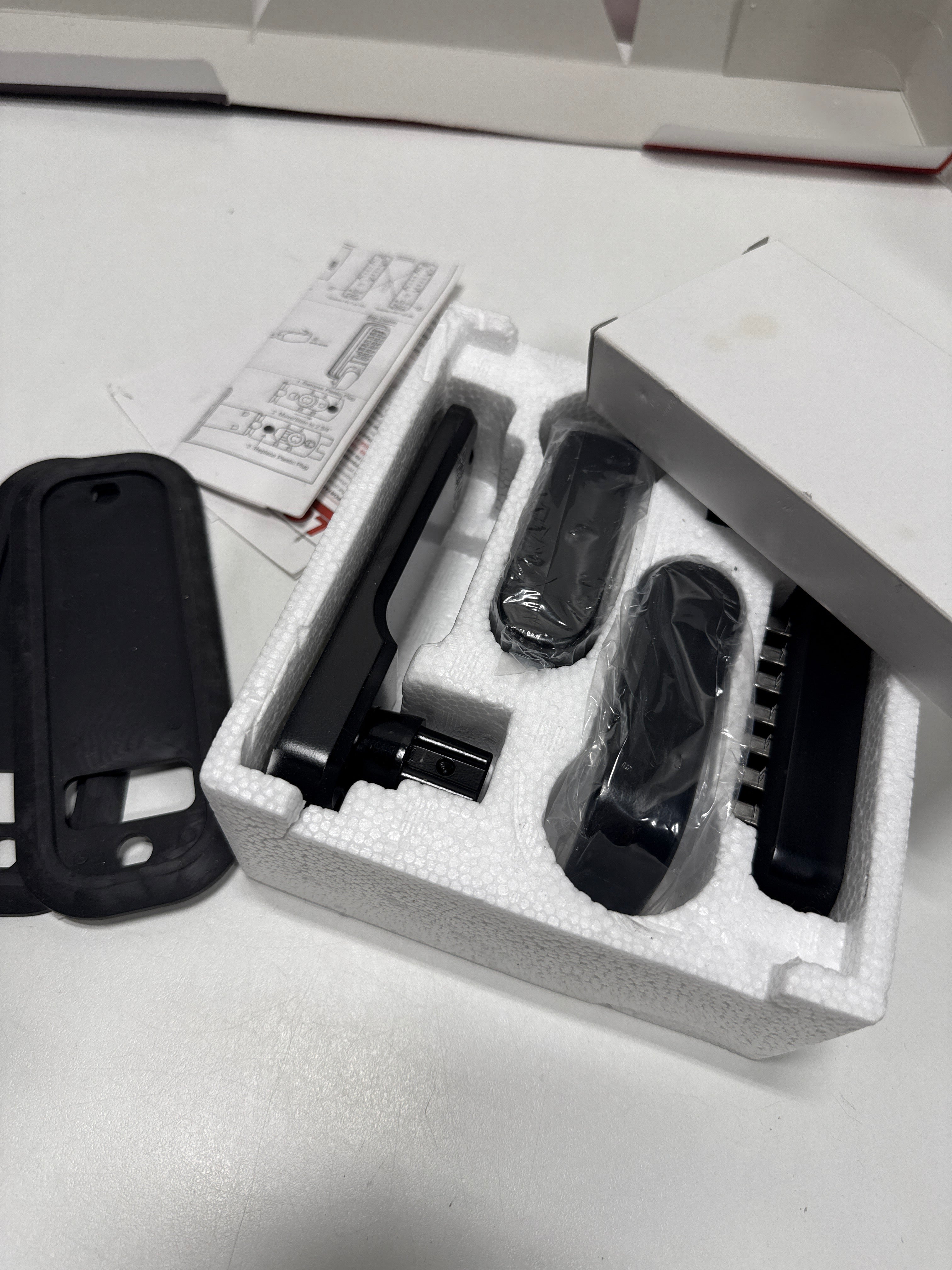 Lockey Mechanical Keyless Lever Lock with Passage Function and Jet Black Finish