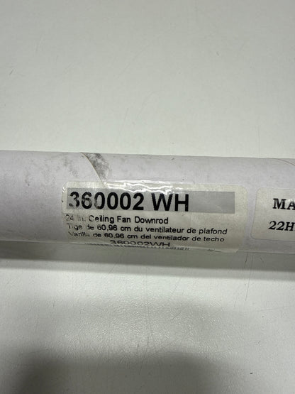 Kichler 360002WH Accessory Fan Down Rod 24-Inch, White