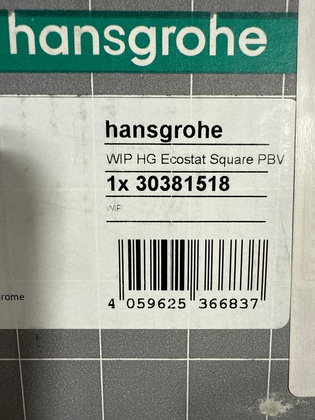 Hansgrohe Ecostat Square Single Function Chrome #30381518 - *Plumbing