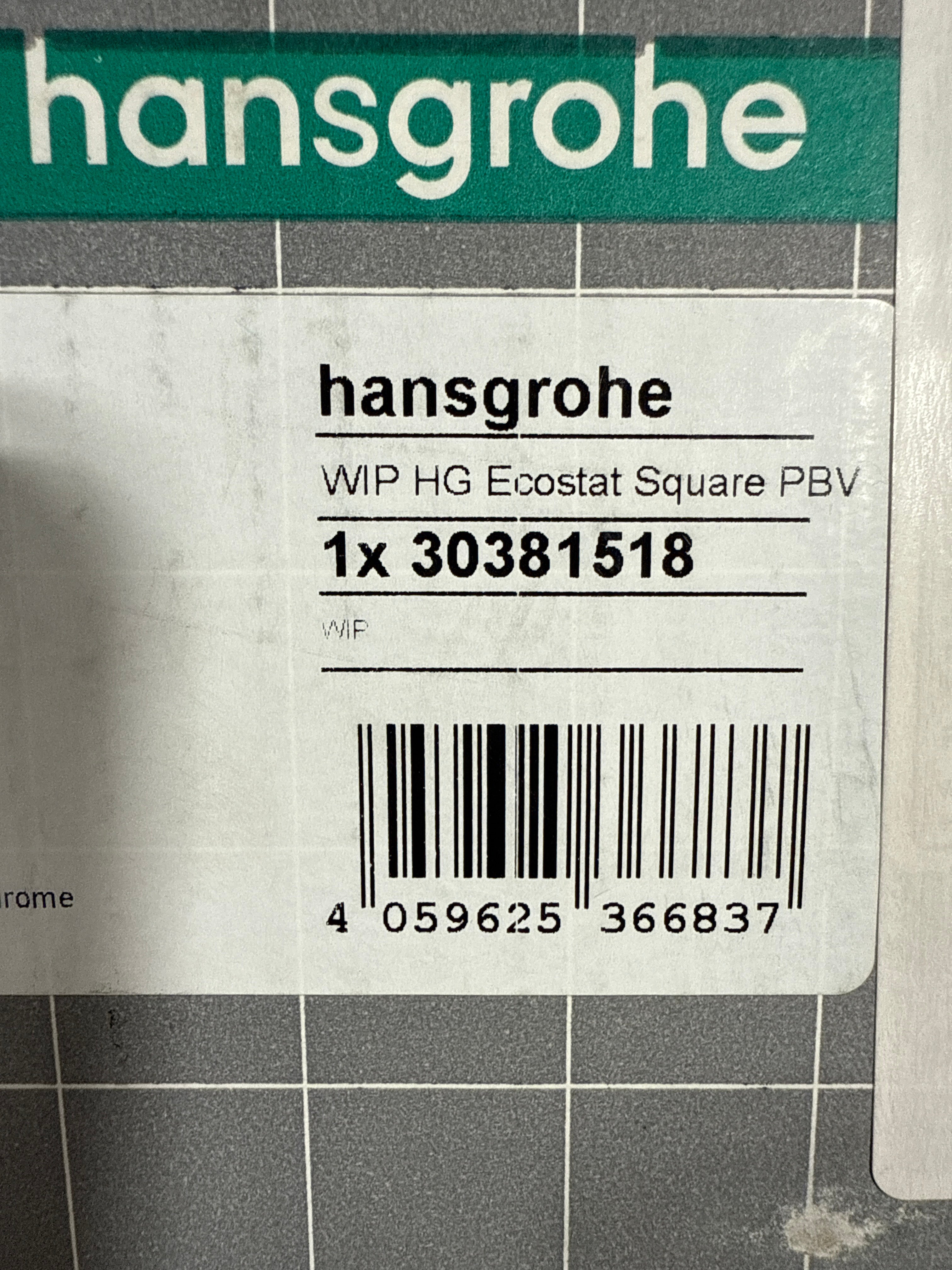 Hansgrohe Ecostat Square Single Function Chrome #30381518 - *Plumbing