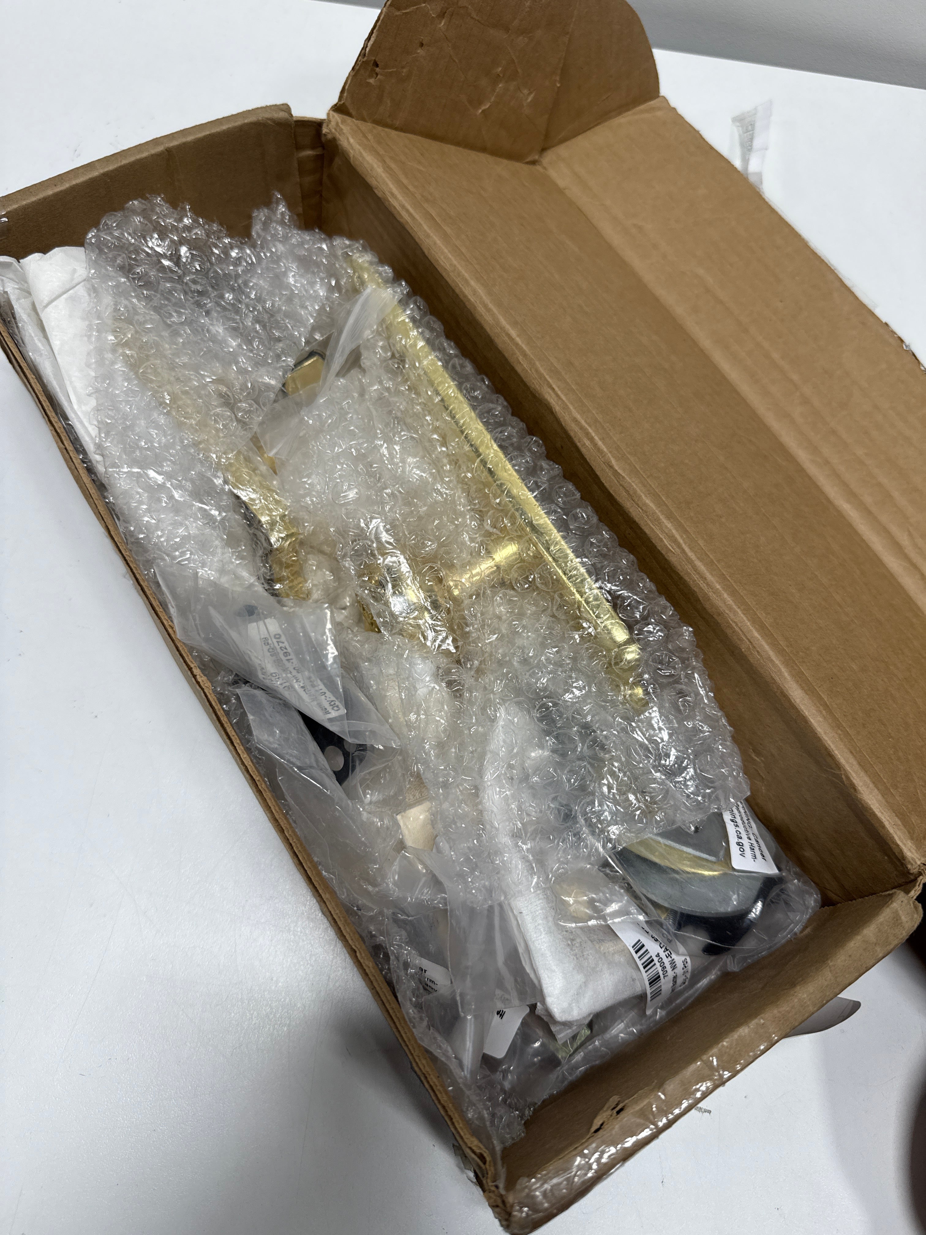Nostalgic Warehouse EADEAD_ESET_238_SG Egg and Dart Solid Brass Sectional Single Cylinder Keyed Entry Handle Set with S Handle and 2-3/8" Backset