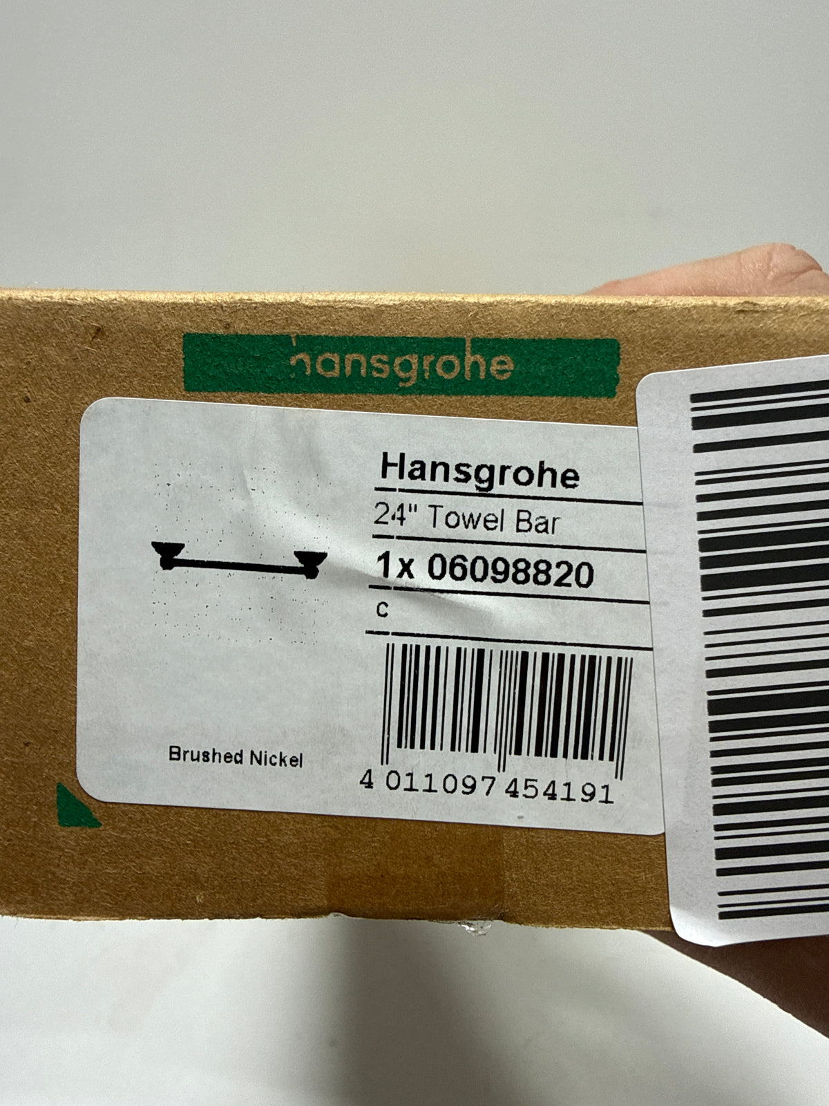 Hansgrohe 06098 C Accessories 24" Towel Bar Brushed Nickel