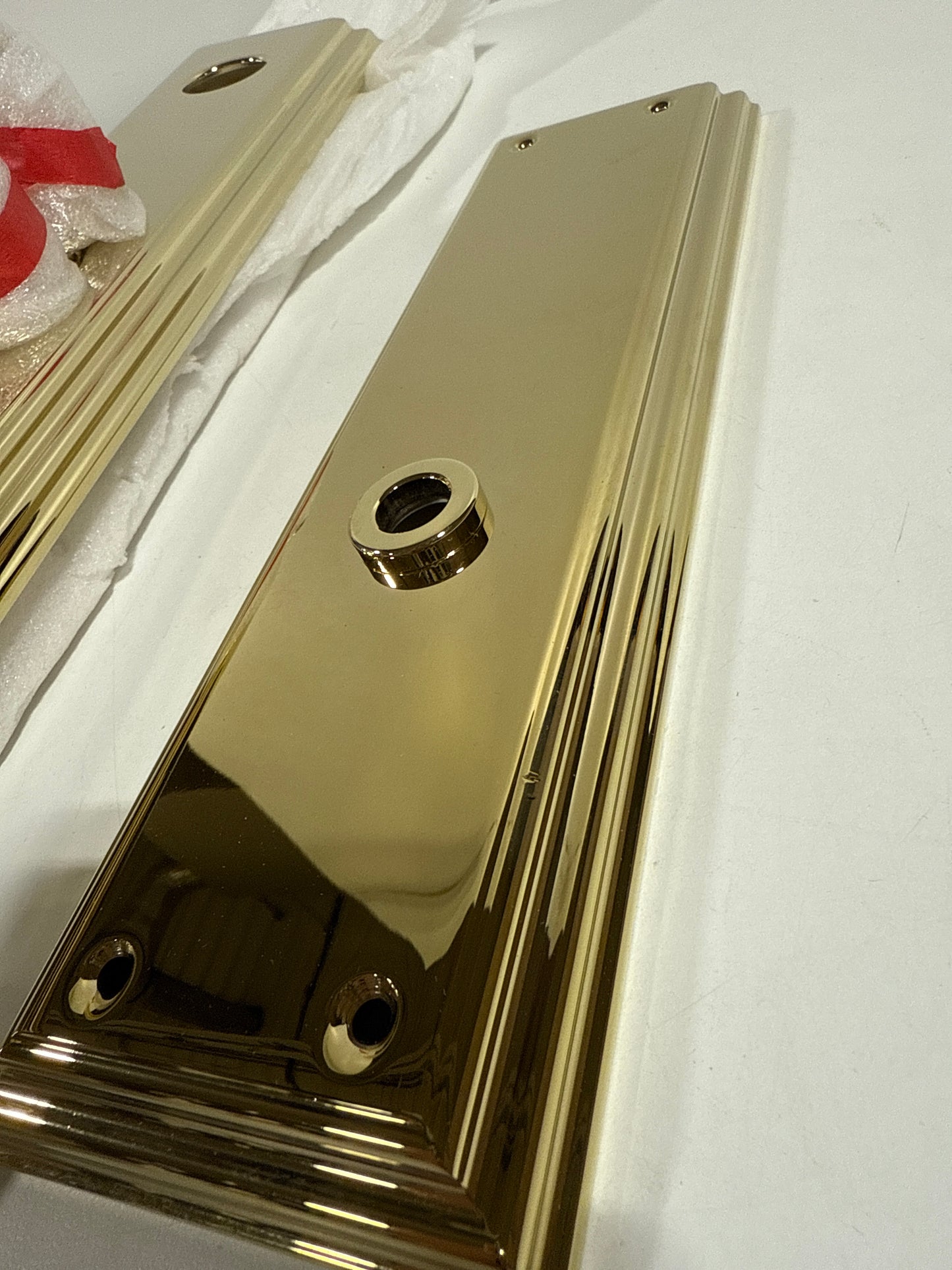 Dent Baldwin 6542.FD Tremont Dummy Handleset Trim Set, Lifetime Polished Brass