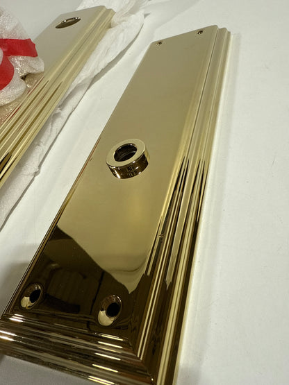 Dent Baldwin 6542.FD Tremont Dummy Handleset Trim Set, Lifetime Polished Brass