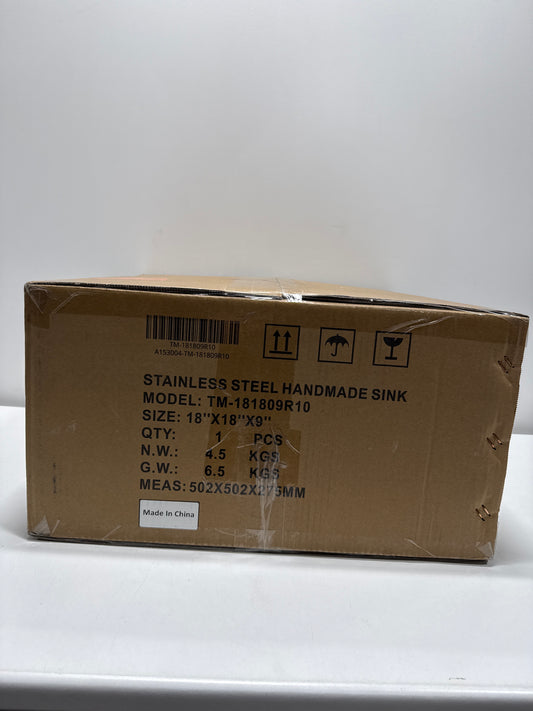 Attop Handmade Stainless Steel 18 in. Single Bowl Top Mount Scratch-Resistant Nano Drop-in Kitchen Sink with Strainer