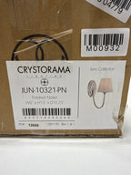 Crystorama Juno 1 Light Polished Nickel Wall Mount - 6 W X 13 H X 10.25 D