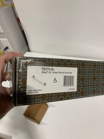 Brizo 69375 24" Round Grab Bar Matte Black