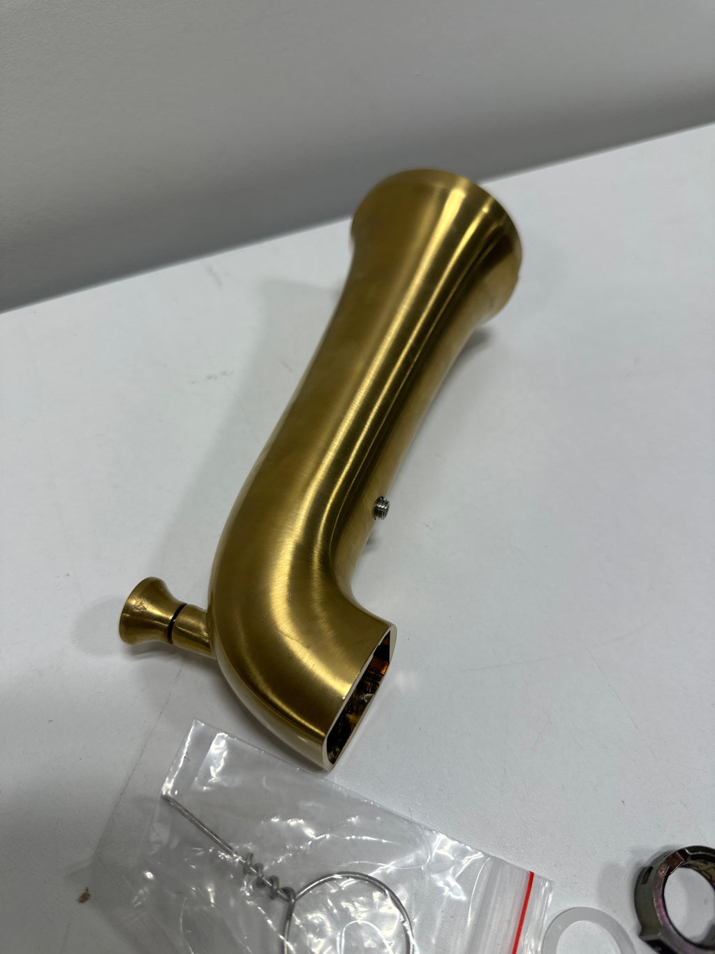 Used Scratched  Kohler K-28563 Tempered 6-3/8" Integrated Diverter Tub Spout Vibrant Brushed Moderne Brass