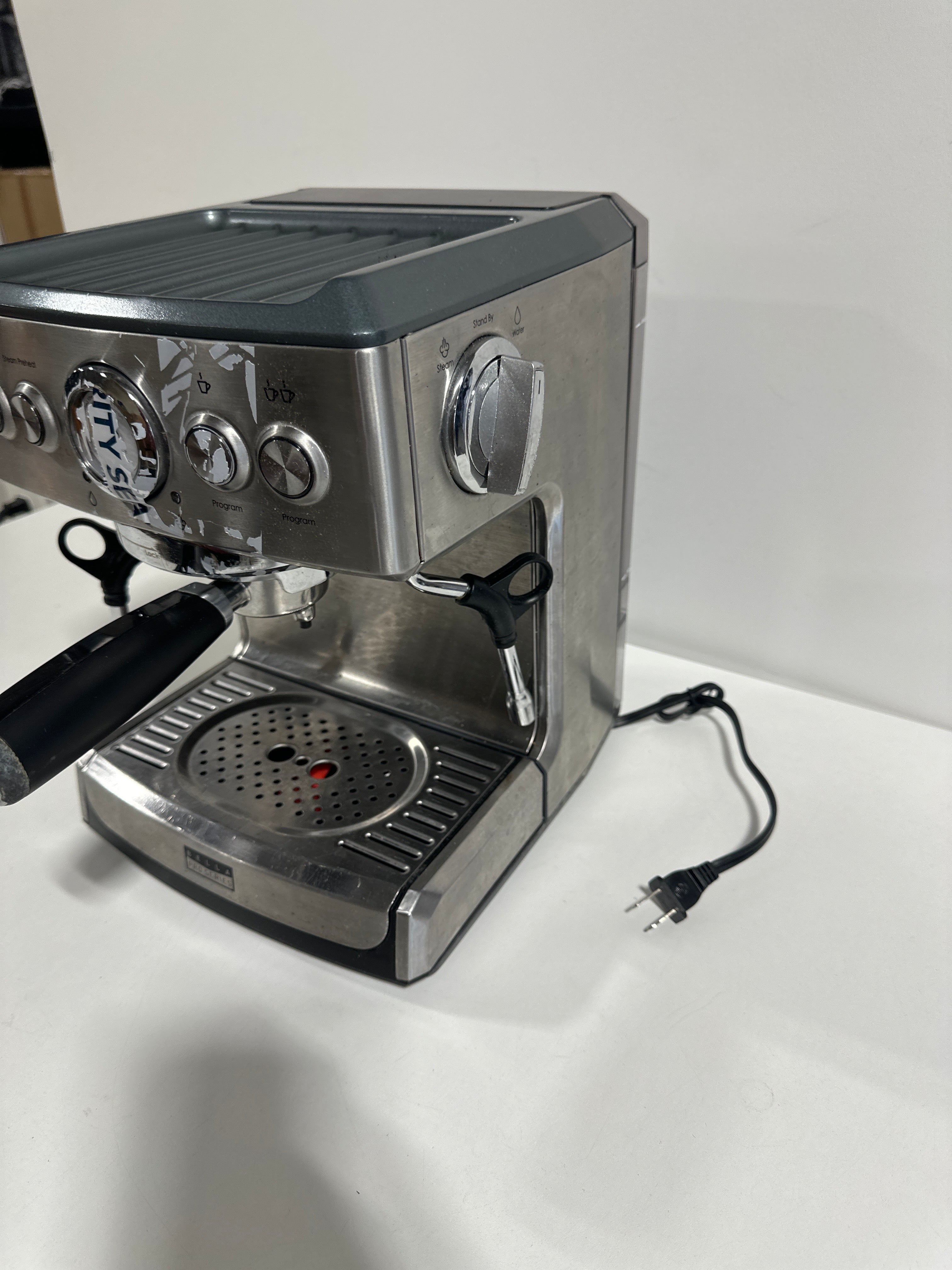 Used See Desc Bella Pro Series Espresso Machine with 19 Bars of Pressure Stainless Steel - *Kitchen Appliances