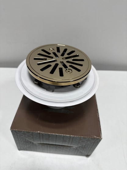 Brizo BT061414 4" Tile-in Round Shower Drain Polished Gold