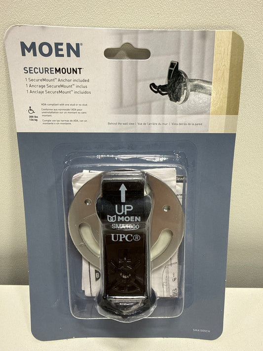 Moen Chrome Home Care Securemount Anchor for Bathroom Shower Grab Bar 1 Anchor SMA1005CH