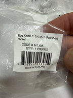 13 x Top Knobs M1305 Egg 1-1/4 Inch Oval Cabinet Knob from the Asbury Collection Polished Nickel Cabinet Hardware Knobs Oval