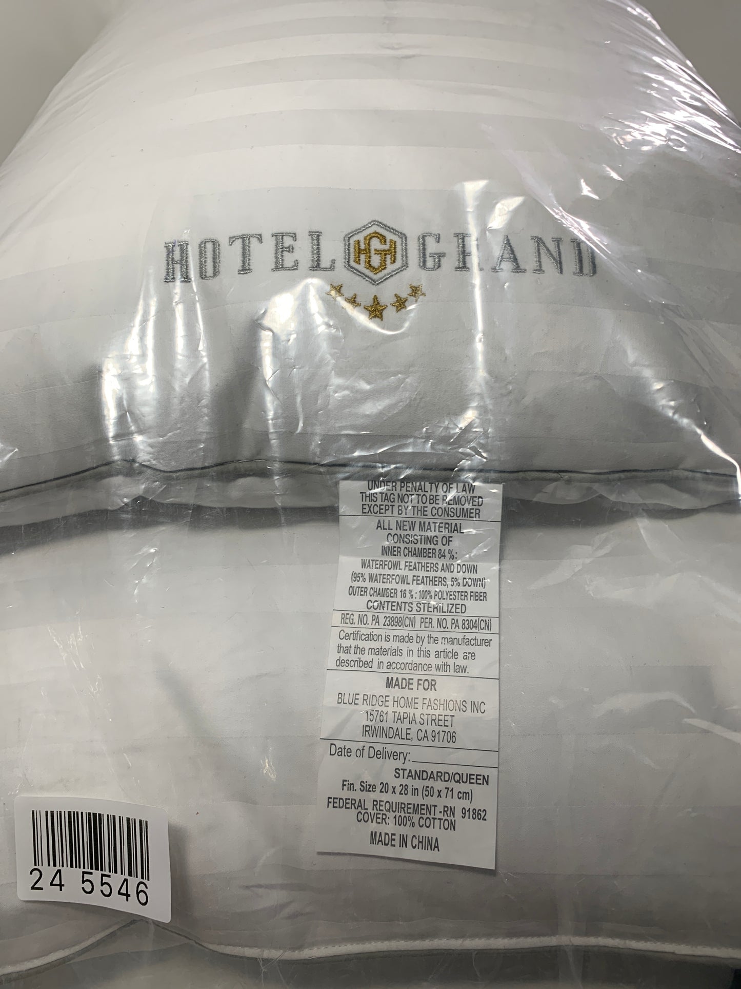 Hotel Grand Feather & Down Pillow, 2-pack