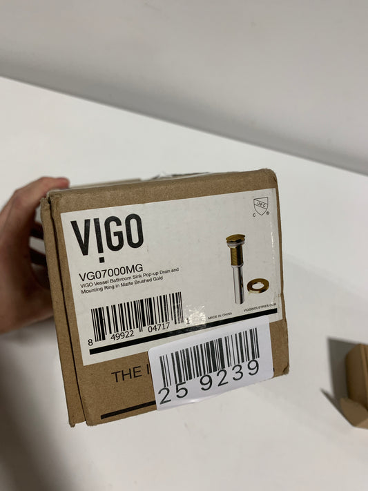 Vigo VG07000 Noma 1-3/4" Vessel Bathroom Sink Pop-up Drain Assembly - Less Overflow Matte Gold