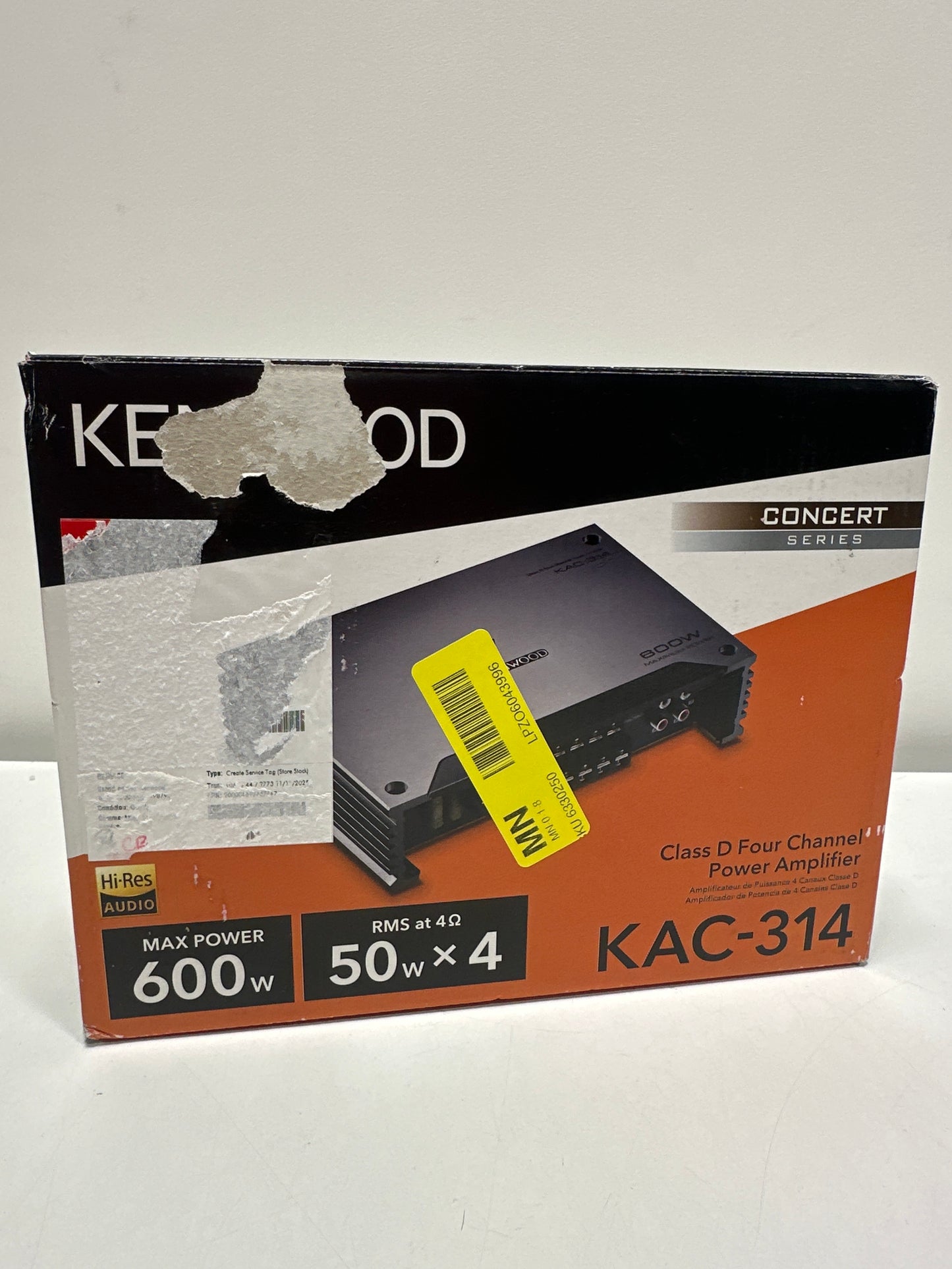 Kenwood - Class D Bridgeable Multichannel Amplifier with Variable Crossovers - Black