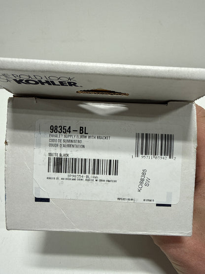 KOHLER 98354-BL EXHALE™ SUPPLY ELBOW WITH BRACKET, MATTE BLACK