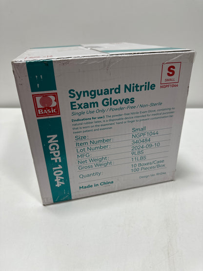 Intco Basic Medical BLACK Nitrile Exam Gloves, 5 Mil,- Latex-Free & Powder-Free, Case of 1000