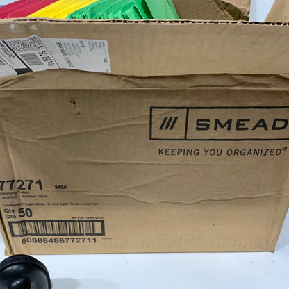 Smead Expanding File Wallet with Closure 2 Expansion Closure Legal Size Assorted Colors 50 per Box (77271)