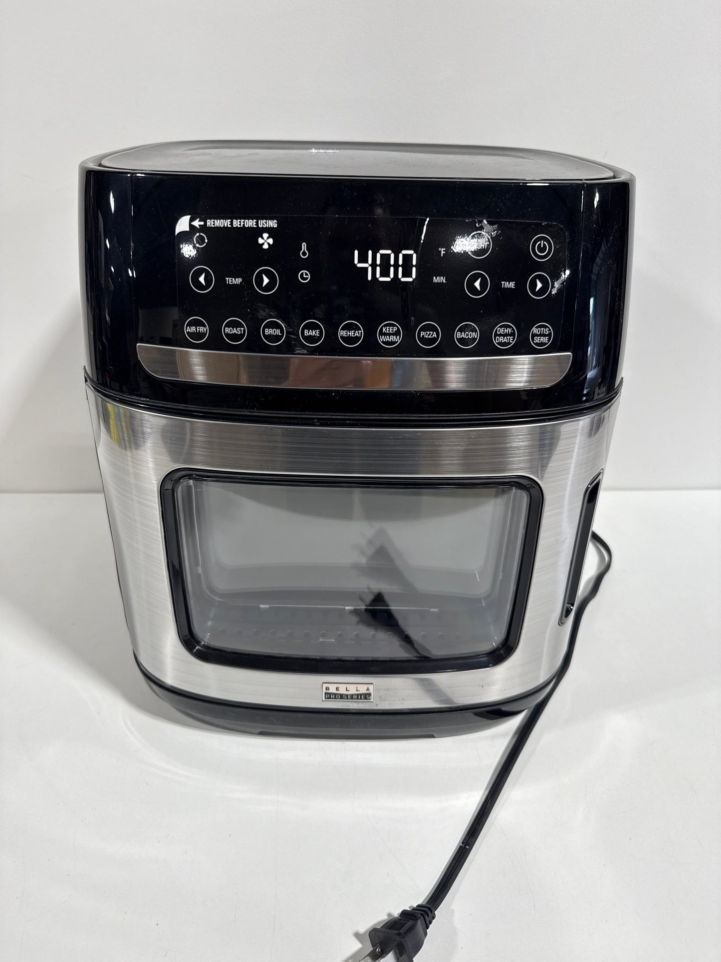 See Desc Bella PRO - 12.6-qt. Touchscreen Air Fryer Pizza Oven - Stainless Steel