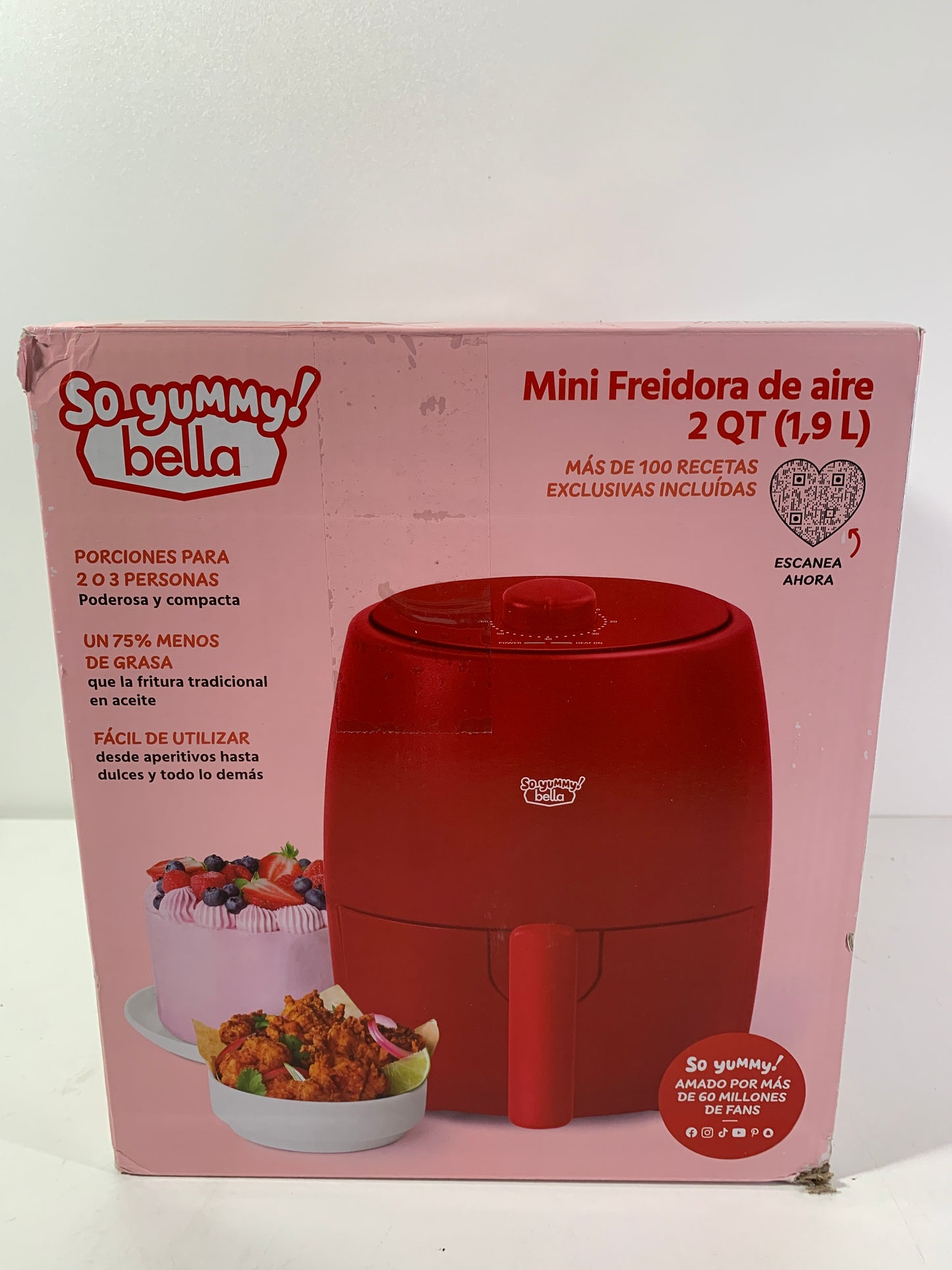 So Yummy by Bella 2.0qt Air Fryer Red