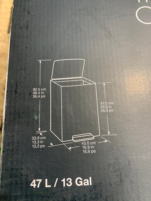 Used Kohler 47L Step Trash Can
