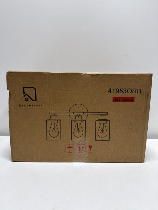 Pia Ricco 17 in. 3-Light Bathroom Light Fixtures Oil Rubbed Bronze Vanity Light