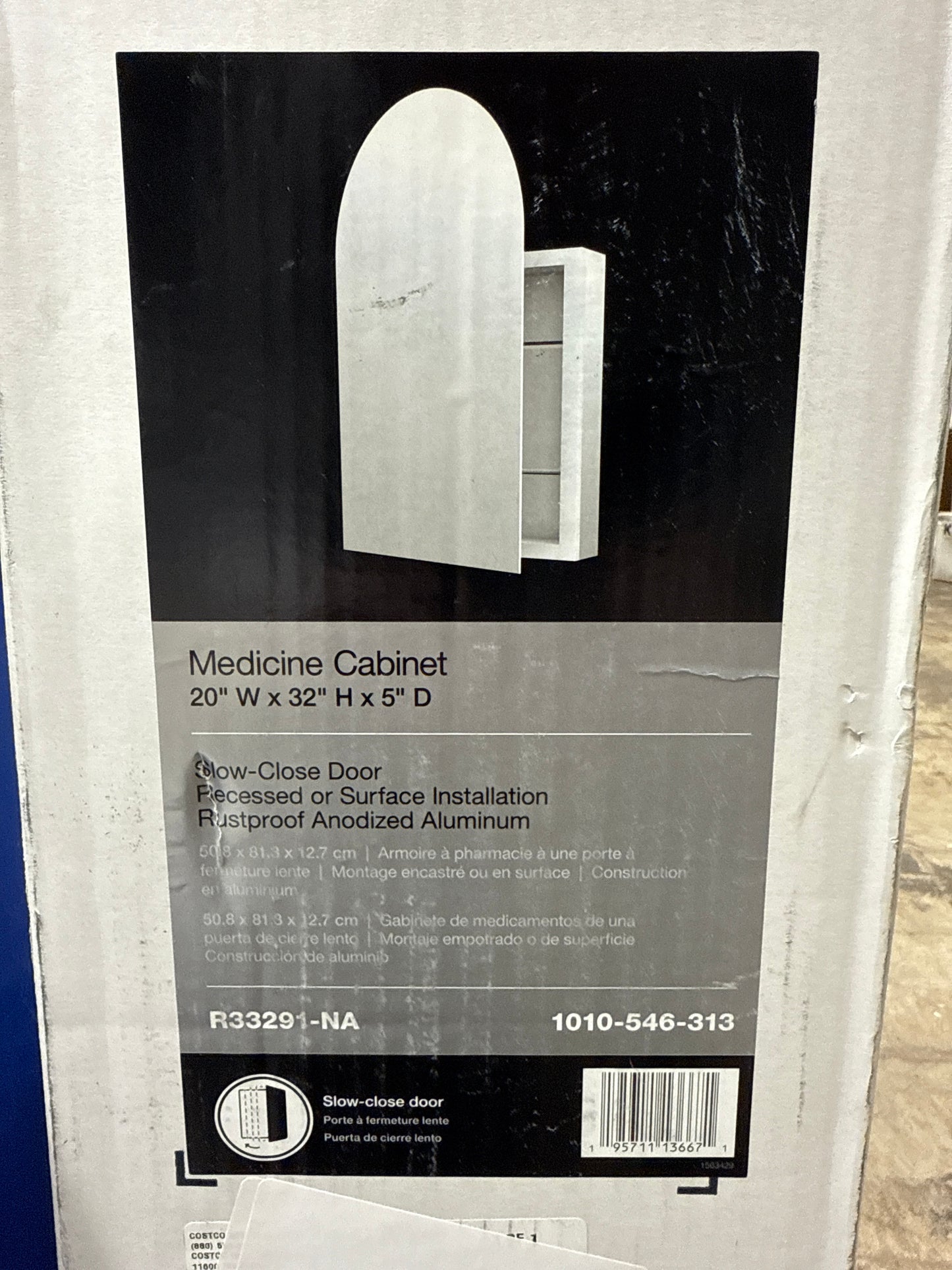 Kohler Embark 20 in. W X 32 in. H Arched Recessed/Surface Mount Medicine Cabinet with Mirror