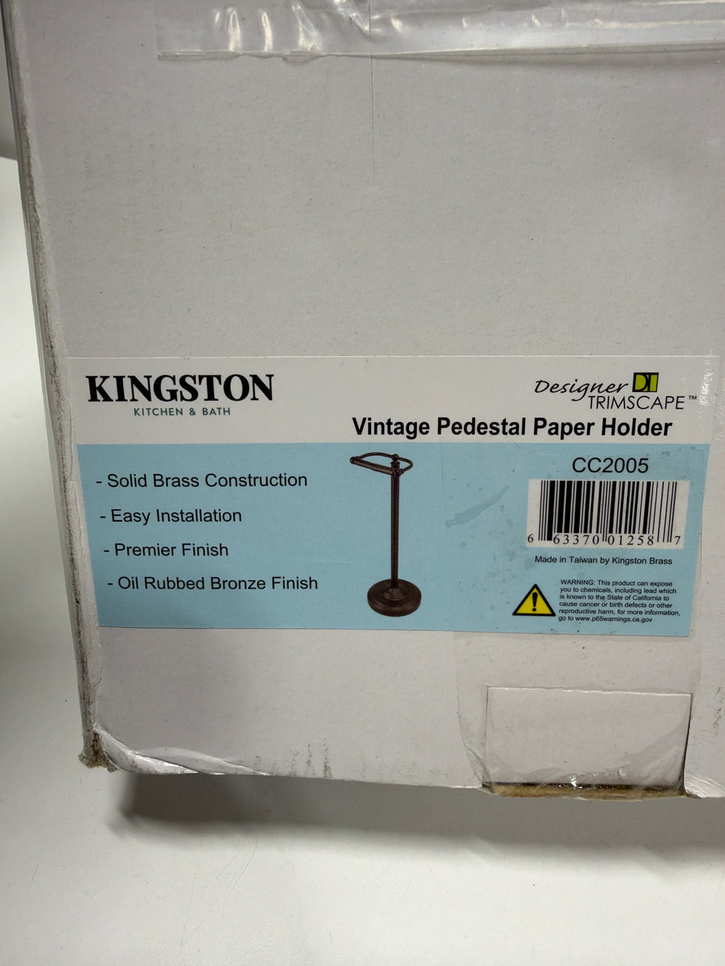 Kingston Brass CC200 Vintage Free Standing Spring Bar Toilet Paper Holder Oil Rubbed Bronze