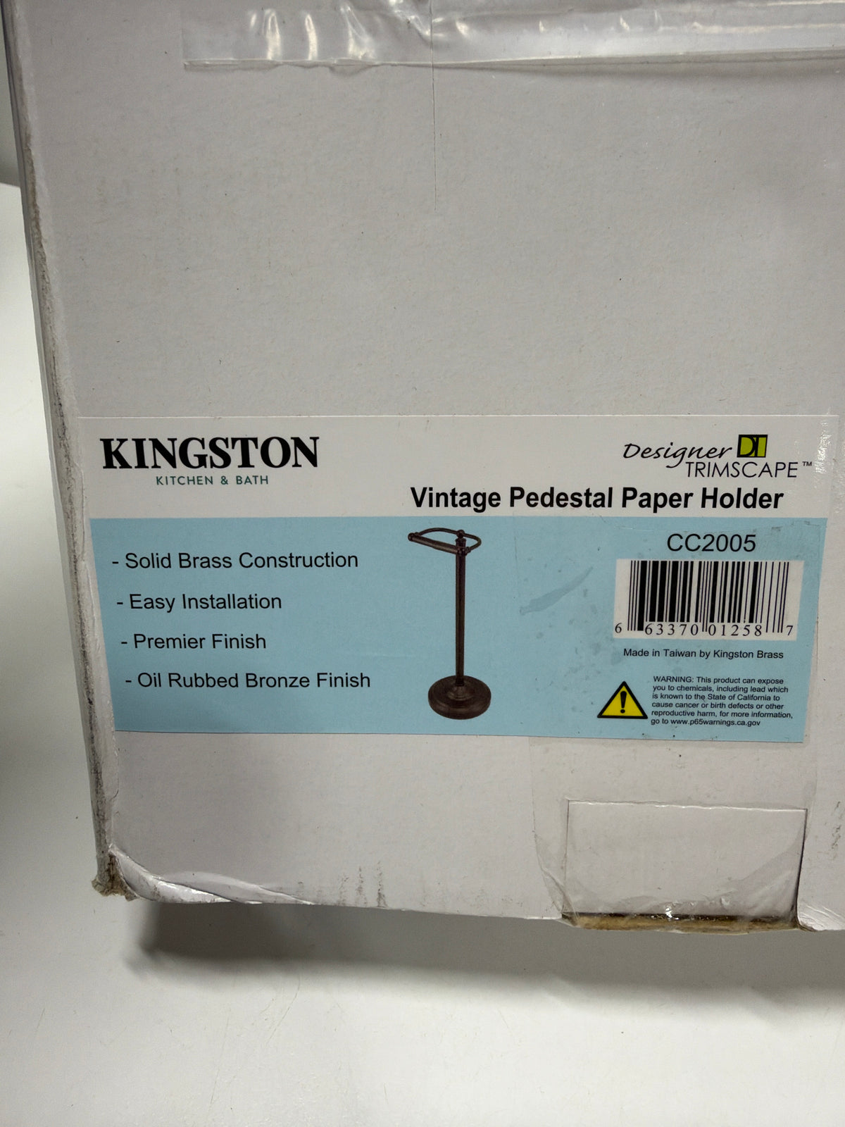 Kingston Brass CC200 Vintage Free Standing Spring Bar Toilet Paper Holder Oil Rubbed Bronze