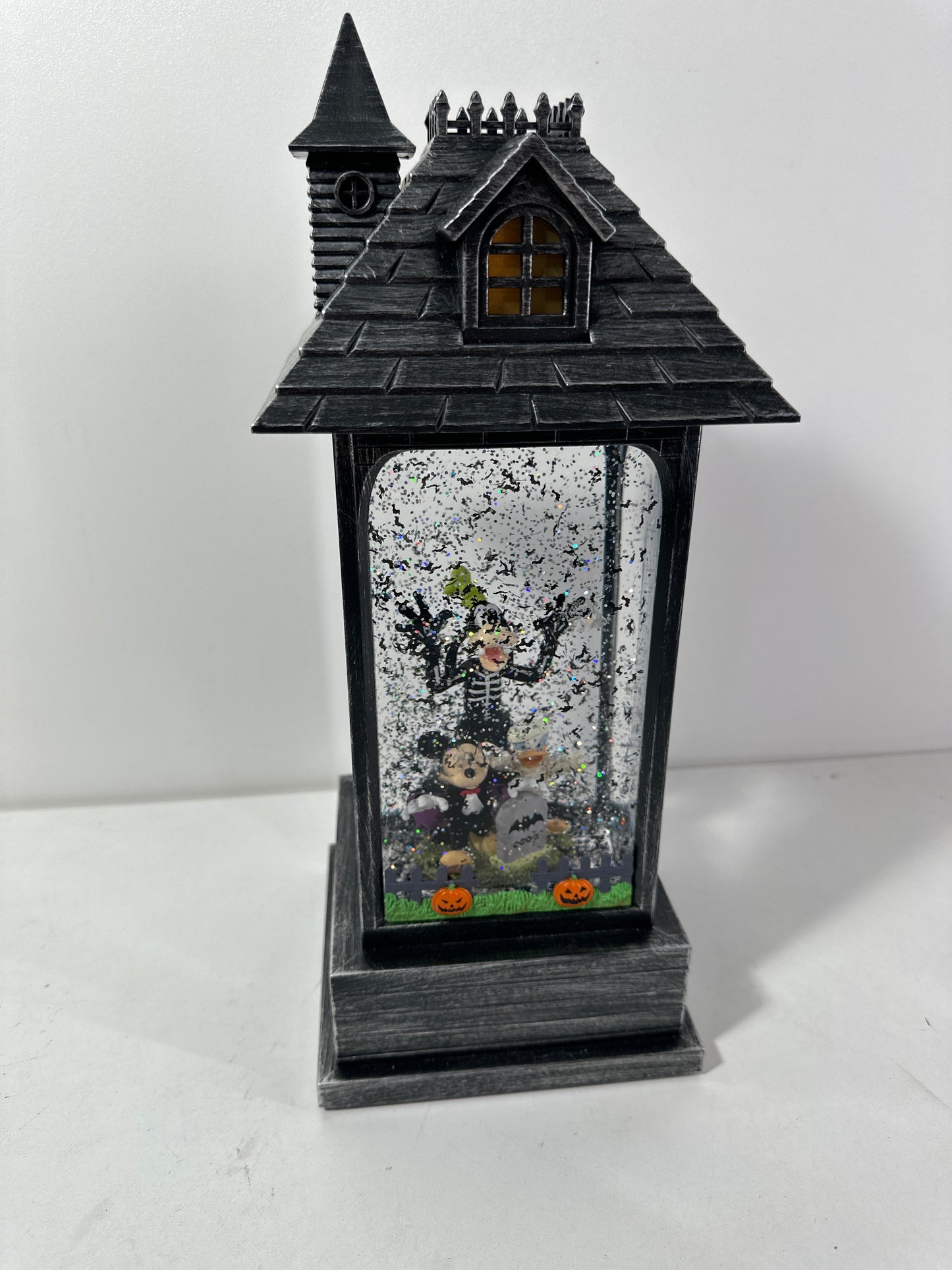 See Desc Disney Mickey Halloween Swirling Glitter Lantern with Lights & Music