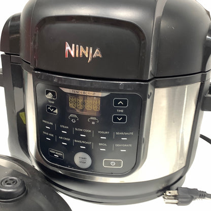 NINJA 6.5 Qt. Electric Stainless Steel Pro Pressure Cooker + Air Fryer with Nesting Broil Rack, Black