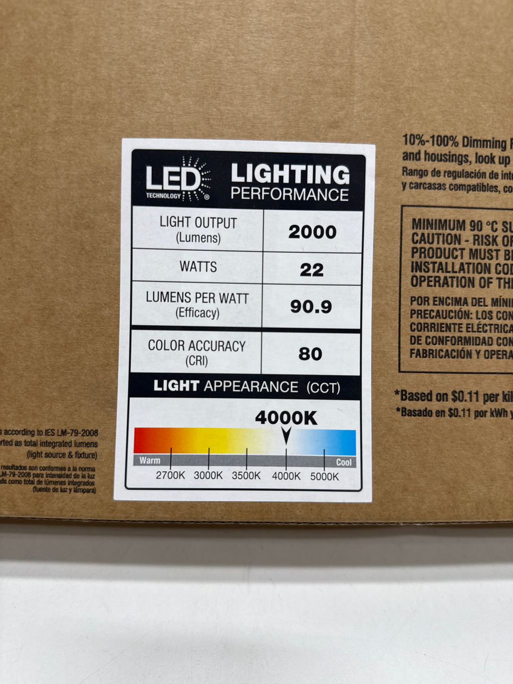 Commercial Electric 1-Pack 2 Ft 2000 Lumens Closet Light with Pull Chain LED Wraparound Light 20W Bright White 4000K