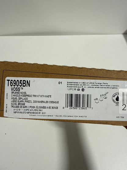 Moen Voss Double Handle Widespread Bathroom Faucet - Pop-Up Drain Included