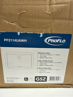 PROFLO PF2114UA Norris 22-13/16’’ Rectangular Vitreous China Undermount Bathroom Sink with Overflow - White - *Plumbing